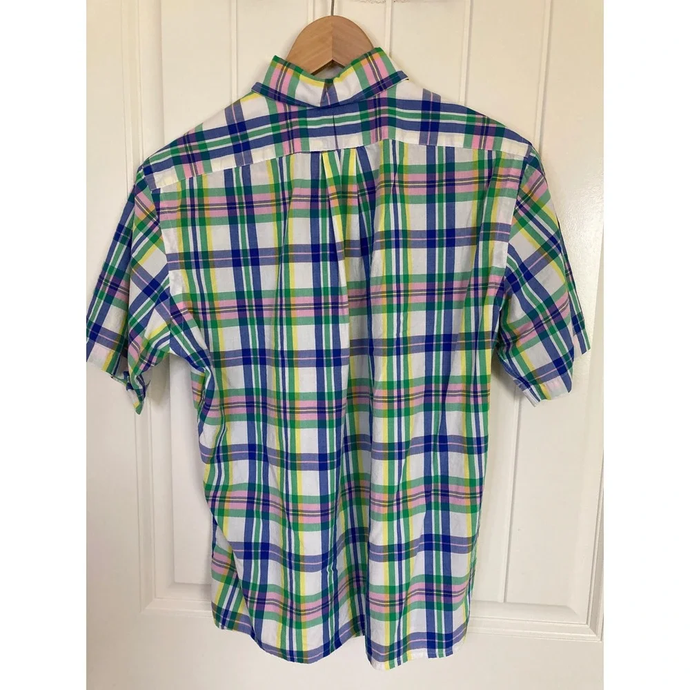 Ralph Lauren Youth Classic Fit Plaid Short Slv Button Down Shirt Bundle Size S